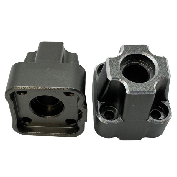 HPI Racing Aluminum Rear Hub Set (Gunmetal/2pcs)