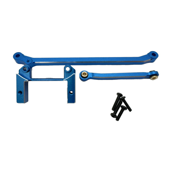 HPI Racing Aluminum Servo Mount & Steering Link (Blue)