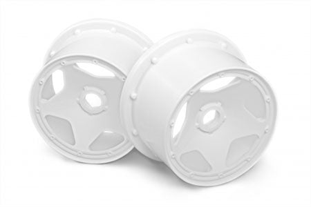 HPI Racing Super Star Wheel White (120X75mm/2pcs) - Baja 5B