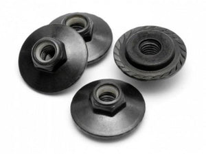 HPI Z680 Flanged Locknut M5X8mm (Black/4Pcs) Savage Trophy Truggy