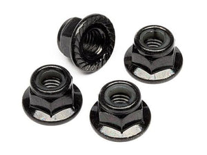HPI Z682 Flanged Lock Nut M5 (Black/4Pcs) Baja Savage
