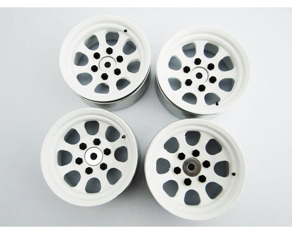 Hot Racing 6 Lug Wagon Style Hex Drive 1.9 Steel Stamped Bead Lock
