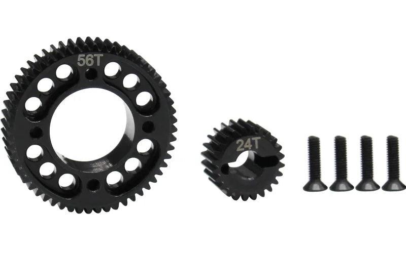 Hot Racing EDR824X56 Stealth X Drive UD2 Gear Set Machined Associated Enduro