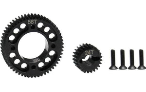 Hot Racing EDR824X56 Stealth X Drive UD2 Gear Set Machined Associated Enduro