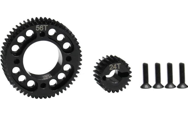 Hot Racing EDR824X56 Stealth X Drive UD2 Gear Set Machined Associated Enduro