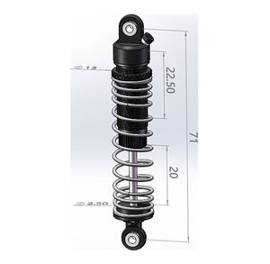 Hot Racing Aluminum Damper Shock 71mm (2) - Grom MT
