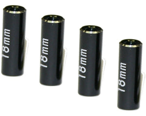 Hot Racing Aluminum Standoff Post Link 6X18mm w/ M3 Threads, Black