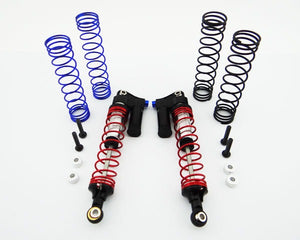 Hot Racing Aluminum Piggyback Shocks w/ Adj. Rebound, for SCX10