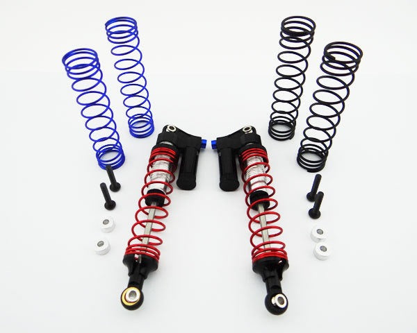 Hot Racing Aluminum Piggyback Shocks w/ Adj. Rebound, for SCX10