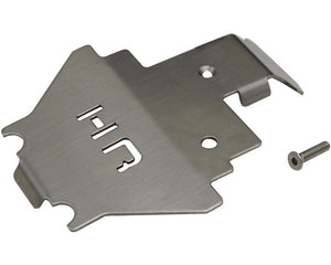 Hot Racing Stainless Steel Center Belly Pan Armor Skid Plate, TRX4