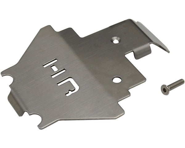 Hot Racing Stainless Steel Center Belly Pan Armor Skid Plate, TRX4