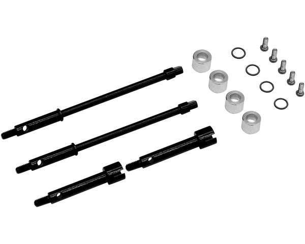 Hot Racing '+4mm Steel Drive Stub Axles, for SCX24