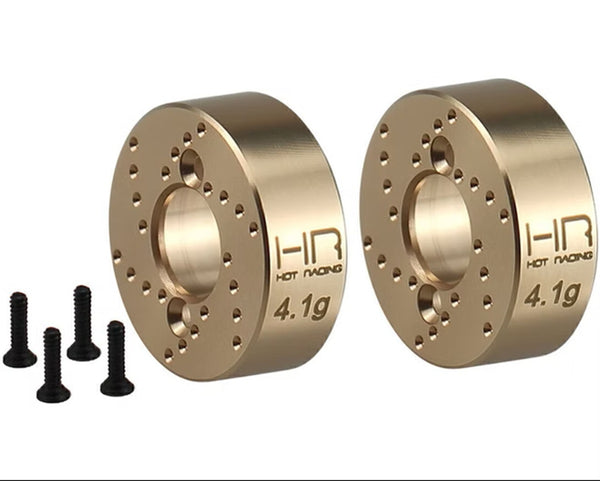 Hot Racing Brass Rear Hub 4.1g, SCX30