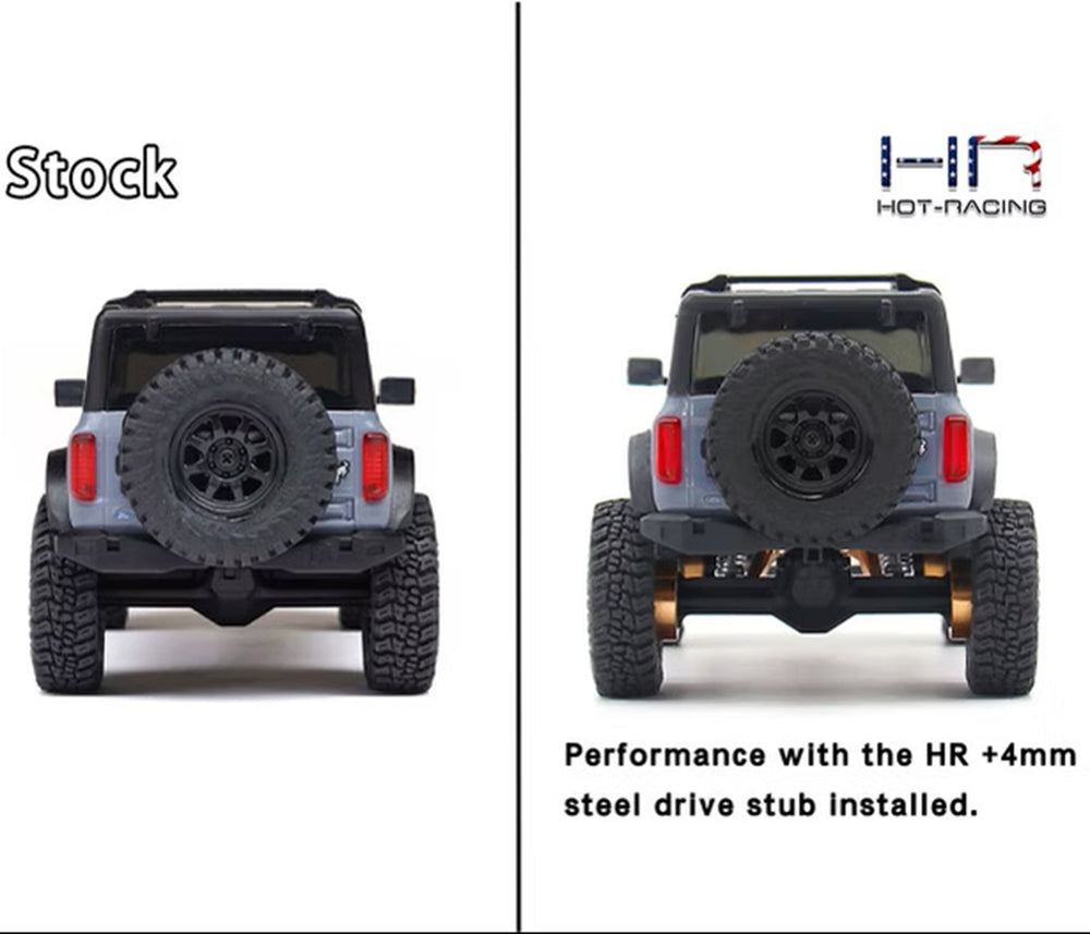 Hot Racing '+4mm Steel Drive Stub, SCX30