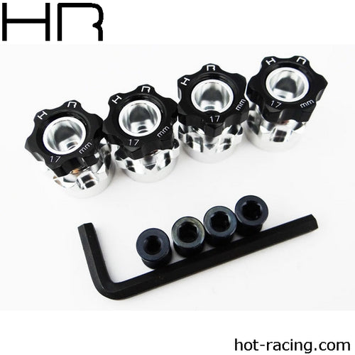 Hot Racing Hex Hub Adapters, 12mm to 17mm w/ 6mm Offset