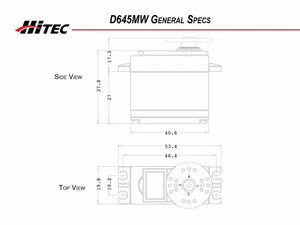 Hitec HRC36645S D-645MW 32-Bit, High Torque Metal Gear Servo .17sec/180oz @ 7.4v