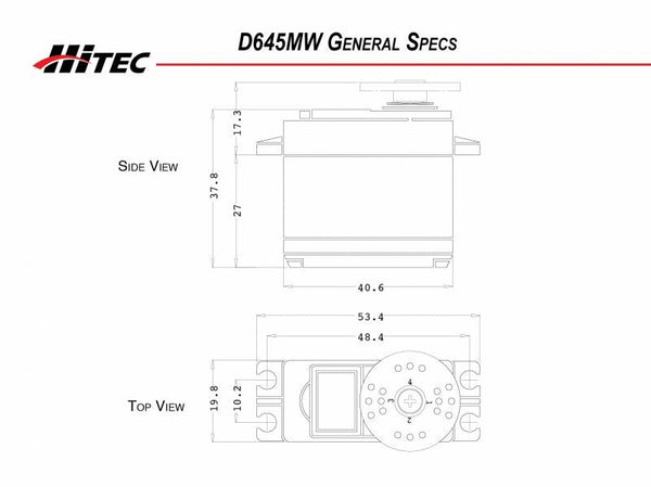 Hitec HRC36645S D-645MW 32-Bit, High Torque Metal Gear Servo .17sec/180oz @ 7.4v