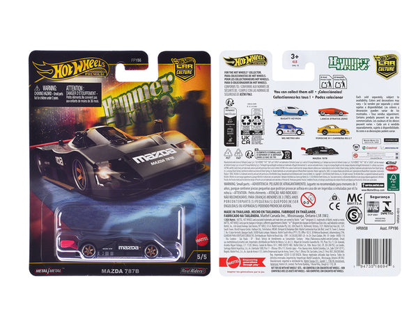 Mazda 787B Prototype Race Car Black "Hammer Drop" Series Diecast Model Car by Hot Wheels