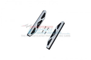 GPM ALUMINUM CHASSIS NERF BARS SILVER INLAY A VERSION TRAXXAS HOSS 4X4 VXL BLACK