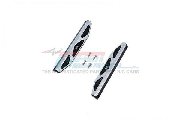 GPM ALUMINUM CHASSIS NERF BARS SILVER INLAY A VERSION TRAXXAS HOSS 4X4 VXL BLACK