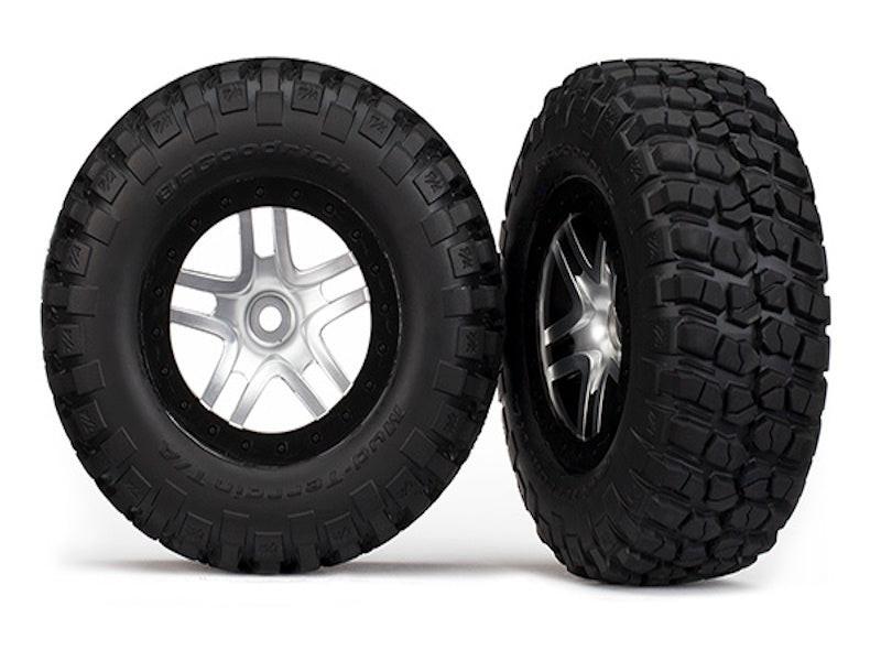 PowerHobby Traxxas 6873 Slash BF Goodrich Tires w/ SCT Split Spoke Stain Chrome Wheels