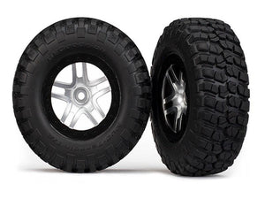Traxxas 6873 Slash BF Goodrich Tires w/ SCT Split Spoke Stain Chrome Wheels
