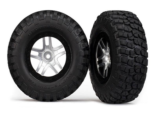 Traxxas 6873 Slash BF Goodrich Tires w/ SCT Split Spoke Stain Chrome Wheels