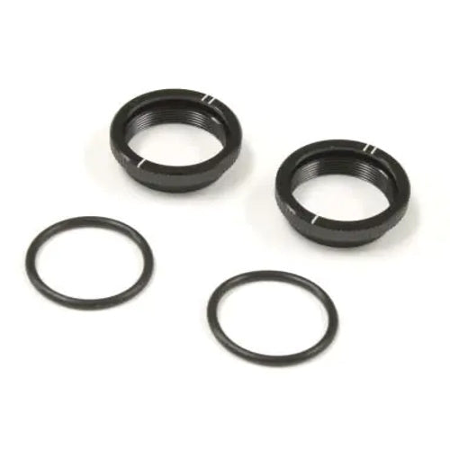 Kyosho IF470-03BKB MP9 TKI4 Big Bore Shock Adjustable Collars w/ O-Rings (2)