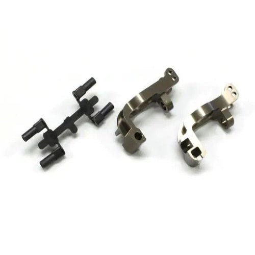 Kyosho IFW436B Aluminum Front Hub Carrier Set (Gunmetal) (16°)