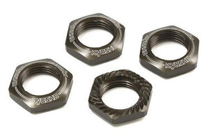 Kyosho IFW472GM 17mm Wheel Nut (GunMetal / 4 /Serrated) Inferno GT/GT2 Inferno