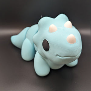 Large-Scale Flexible Baby Triceratops | Big Dino | Chubby Dino | Zou3D