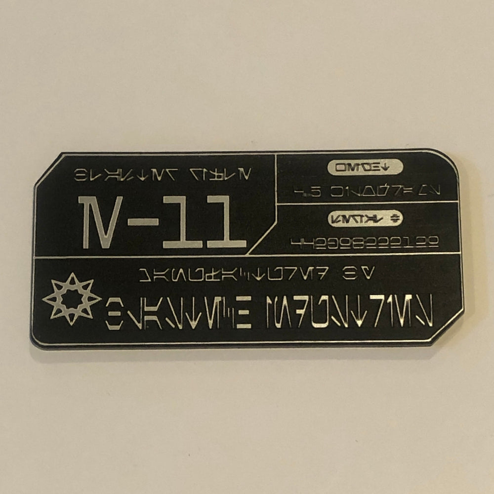 E-11 Star Wars Blaster Plaque In Aurebesh