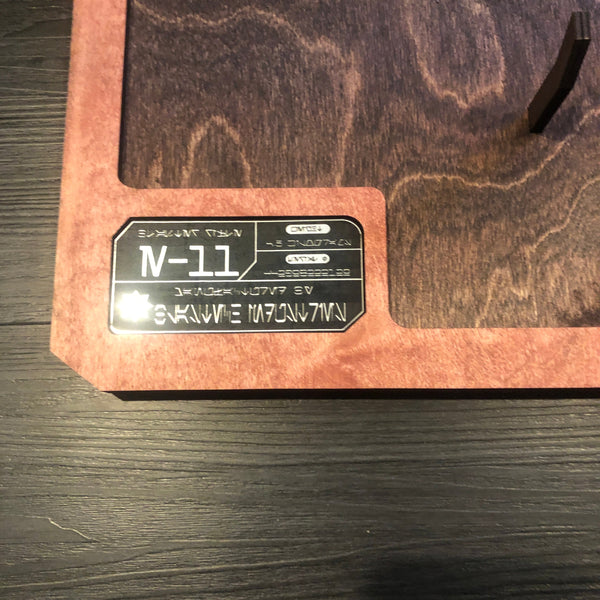 CCHobbyFun E-11 Blaster Wood Wall Mount — Plaque