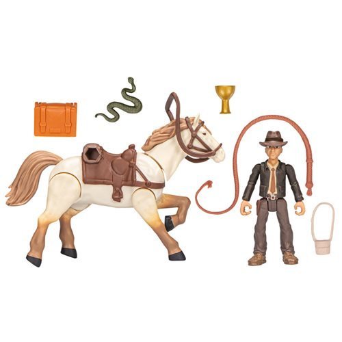 ToyShnip Indiana Jones Worlds of Adventure Indiana Jones with Horse Action Figure Set — Action & Toy Figures