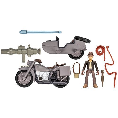 ToyShnip Indiana Jones Worlds of Adventure Indiana Jones with Motorcycle and Sidecar Action Figure Set — Action & Toy Figures