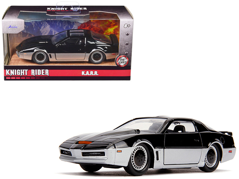 K.A.R.R. Black and Silver "Knight Rider" (1982) TV Series "Hollywood Rides" Series 1/32 Diecast Model Car by Jada — physical