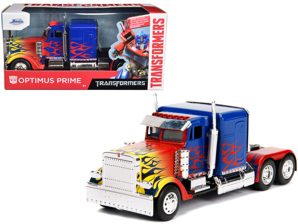 Optimus Prime Truck with Robot on Chassis from "Transformers" Movie "Hollywood Rides" Series 1/32 Diecast Model by Jada —