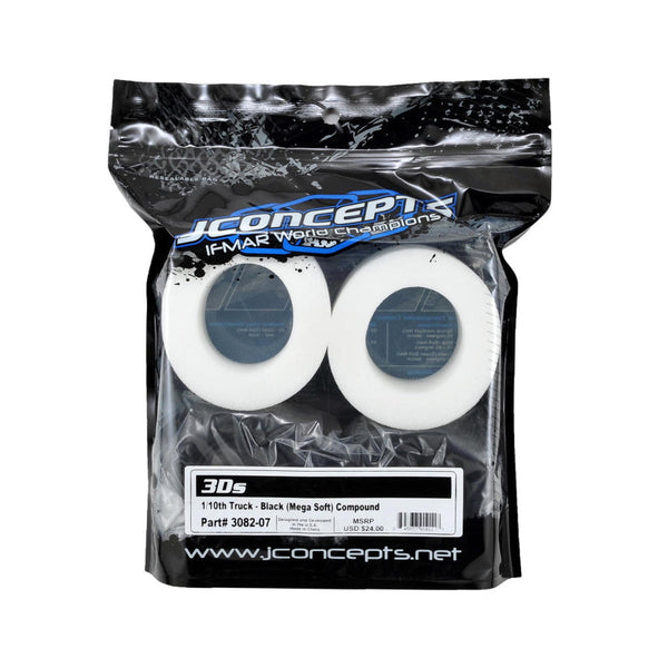 J Concepts 308207 3Ds-Black Compound-Fits 2.2 Truck Wheel Tires