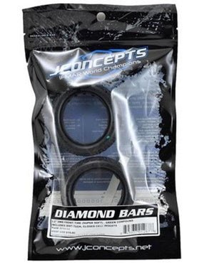 JConcepts 3116-02 Diamond Bars 2.2" 2WD Front Buggy Tire (2) (Green Compound)