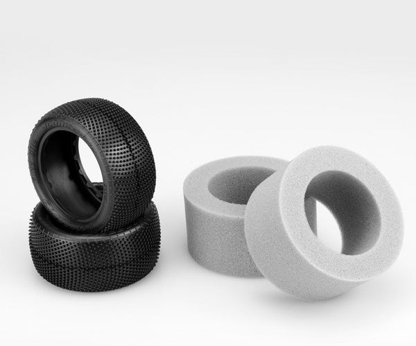 JConcepts Fuzz Bite LP 2.2" Rear Buggy Carpet Tires (2) Pink