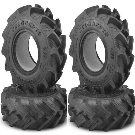 Jconcepts 3155-01 Fling King Mega Truck Tires 2.6" Soft Blue Compound (4)