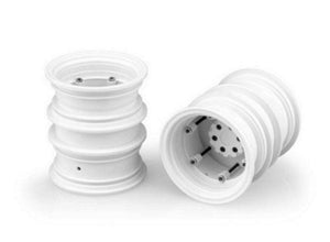 JConcepts 3388W Krimson Dually 2.6 Wheels w/Adaptors (2) White Axial SMT10