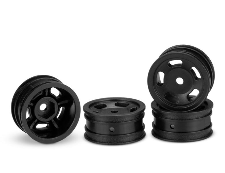 Jconcepts Glide 5 1" Wheel Black (4) JConcepts 4022/4023 Tires fits Axial SCX24