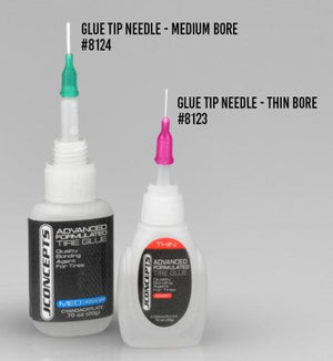 JConcepts RM2 Glue Tip Needles Thin Or Medium Bore Blue For JC #2043T /2043M