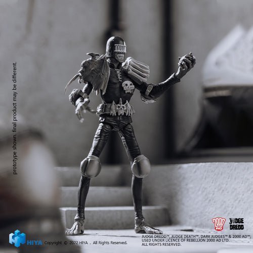 ToyShnip Judge Dredd Black And White Judge Death PX 1/18 Mini Action Figure
