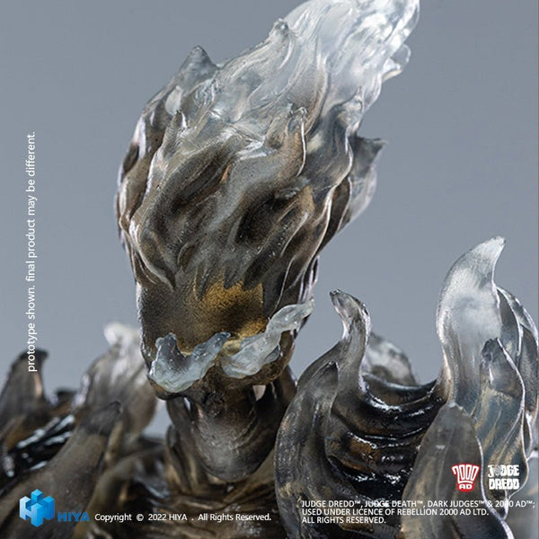 Close-up of a detailed figurine with a gray background