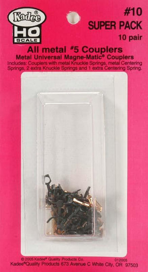 Kadee 10 HO #5 Universal Magne-Matic Couplers (20) w/o Draft Gear Box #10 No.5