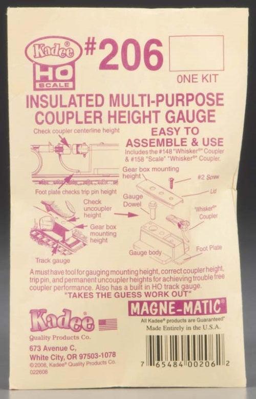 Kadee 206 HO Scale Insulated Multi-Purpose Coupler Height Gauge