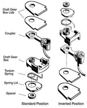 Kadee #35 HO Scale 30-Series Coupler short (1/4") Overset Shank (Two Pair)