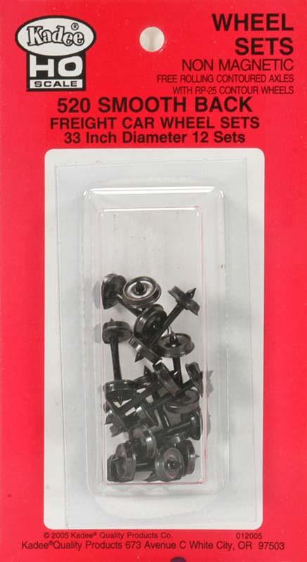 Kadee 520 HO 33" Diameter Smooth Freight Car Wheel Sets